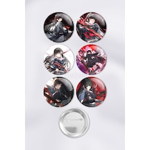 Chisa Wuthering Waves Gacha Çanta Süsü Rozet İğneli Buton Rozet Seti 6 Adet Altılı