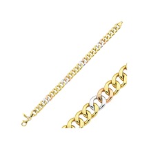 Altın Bileklik Tricolor Tasarım 20 Cm 04615406 Sarı Altın