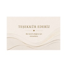 3d Görünümlü Teşekkür Kartı Luxury Wave Serisi 8 X 5 Cm 100 Adet