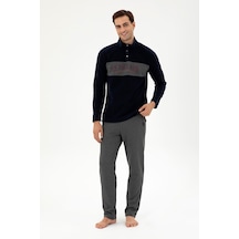 U.s. Polo Assn. Erkek Lacivert Pijama Takım 50301718-vr033 Lacivert