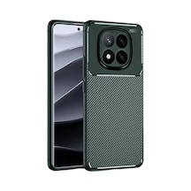 Uryport Xiaomi Redmi Note 14 Pro Plus Kılıf Auto Focus Karbon Kapak - Koyu Yeşil