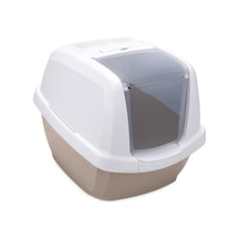 Zengemtx Imac Maddy Kapalı Kedi Tuvaleti Bej/beyaz 65x47,5x47,5cm