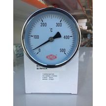 Simga 100 MM 500 Derecec 70 Cm Dalma Boyu Kara/taş Fırın Termometresi