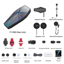 Asmax F1 Pro Mesh Ve Sesli Komut İnterkom Shiny Blue