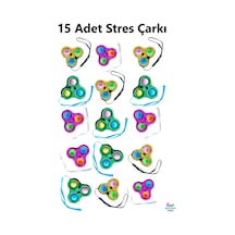 15 Adet Popit Stres Çarkı Fidget Popit Push Bubble