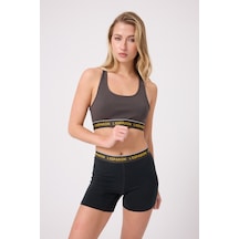 Athleshorts Yüksek Bel Kadın Uzun Boxer Şort-3266 Siyah