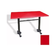 Çipa Döküm Ayak Masa 80x120 Cm - Werzalit, Wermodin Ve Allzalit Tabla - Kırmızı Çok Renkli