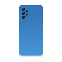 Samsung Galaxy Uyumlu , A52 Kılıf Nano İçi Kadife Silikon - Mavi
