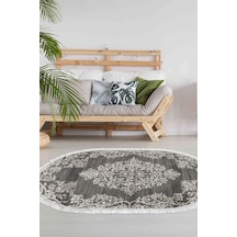 Eko Trend Djt Halı Yıkanabilir Kaymaz Taban 762 Oval Açık Gri