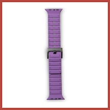 Bezos Watch 42mm Uyumlu Magnus Mıknatıslı Silikon Kordon - Mor Erdotıca