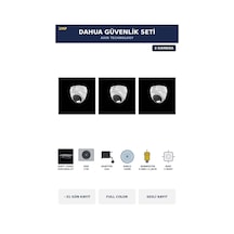 3 Kameralı 2mp Güvenlik Kamera Seti Gece Renkli Full Color Sesli Dome 1tb 31 Gün Kayıt
