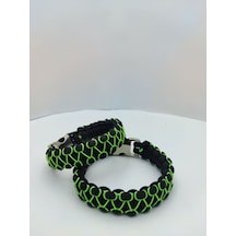 Paracord Bileklik Yeşil Desen Yeşil