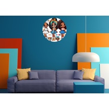 Ti-play Çılgın Kardeşler 30x30cm Akrilik Dekoratif Modern Duvar Saati ÇOk Renkli
