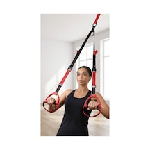 Trx Pro Spor Aleti Suspension Trainer-asılma Egzersiz Seti Fitness Antrenman Güç Halatı Kırmızı