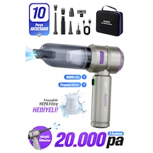 Auhma Ahv-02 20.000PA Kablosuz Taşınabilir Araç İçi Süpürgesi Mor