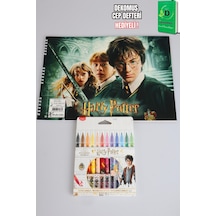Maped X Dekomus Lisanslı Harry Potter 12'li Keçeli Kalem Ve Büyük Boy Resim Defteri Seti Magic School Collection Altın