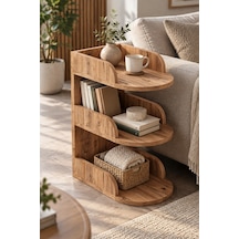 Sulorahome Yan Sehpa Kahverengi Suntalam 60x43 Cm Atlantik Çam