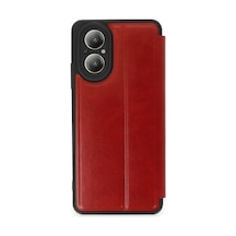 Realme 12 Lite Kılıf Flip Cover - Kırmızı Kirmizi