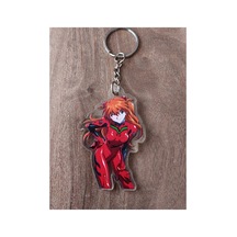 Owl Bag Neon Genesis Evangelion Asuka Langley Soryu Desenli Acrylic Anahtarlık Çanta Süsü Çok Renkli