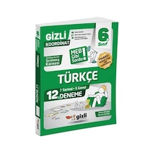 Gizli Yayınları 6. Sınıf Türkçe 12'li Deneme-meb Gibi Sordu