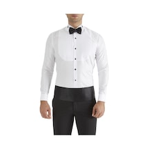 Efor Slim Fit Duble Manşet Önü Piliseli Ata Yaka Beyaz Damatlık Smokin Gömlek Gk 361 Beyaz Efor Slim Fit Duble Manşet Önü Piliseli Ata Yaka Beyaz Damatlık Smokin Gömlek Gk 361 Beyaz