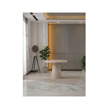 Aura Bohem 90x90 Mebran Mdf Masa / Konik Ayak Traverten Traverten