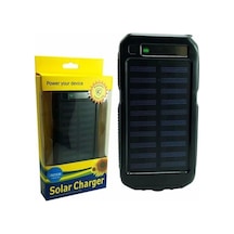 Güneş Enerjili Işıklı Solar Taşınabilir Usb Girişli Şarj Cihazı Powerbank 15000 Mah Diğer
