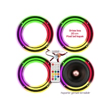 Pixel Ledli 20cm Hoparlör Kapak İçi Boş 4 Adet Poke Pk-6051