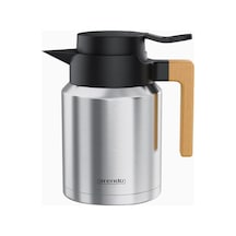 Arendo 1l Paslanmaz Çelik Termos, Çift Duvarlı, Sızdırmaz, 1200 Ml, Sus 201/304 Paslanmaz Çelik Gri