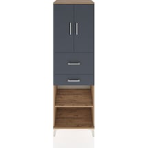 Hyperion Dolap 4 Raflı 2 Çekmeceli 2 Kapaklı 60x44x195 Çam-antrasit Atlas Çam