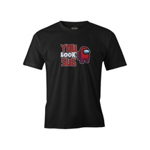 Among Us You Look Sus Siyah Erkek Tshirt