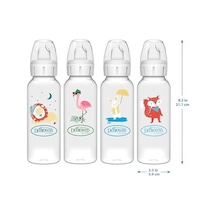 8 Oz/250 Ml Pp Dar Ağız + Sippy Biberon Bardak, Flamingo, Tekli Paket Açık Kahverengi