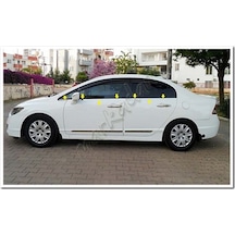 Honda Civic Krom Cam Çıtası 2006-2011 6 Parça Paslanmaz Çelik