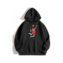 Tarzsokak Unisex Filenin Sultanları Voleybol Vargas Baskılı Oversize Sweatshirt Siyah