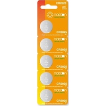Naccon Cr2025 3v Lityum Pil 5'li Paket