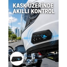 Bluetooth Kask Kulaklığı Intercom 5.0 Bluetooth Android Ve İos Uyumlu Yeni Nesil Mh-hs0848-5627