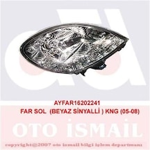 AYFAR 202241 FAR SOL + SİNYAL KANGOO 03-08 BEYAZ ELEKTRİKLİ MOTOR