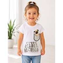 Stsahra Kız Çocuk Beyaz T-shirt