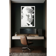 Atatürk Metal Duvar Tablosu - Duvar Sanatı - Duvar Dekoru - Beyaz