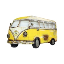Minibüs Pano Sarı Vintage Dekoratif Ev Ofis Hediyelik Renk