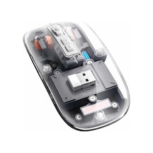 Mey İthalat Kablosuz Mouse Fare Şarjlı Bluetooth Wireless Çift Modlu Sessiz