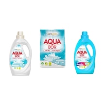 Aquabor Doğal Mineralli Sıvı Beyaz + 4 Kg Beyaz + Sıvı Renkliler 3 Lü Set