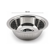 32cm Kulpsuz Paslanmaz Metal Sepet Süzgeç 5468 Renkli