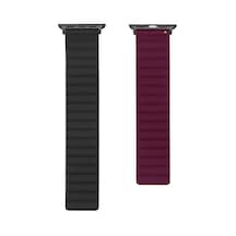 Watch 38mm Uyumlu Krd-52 Ardx Kordon-siyah-kırmızı