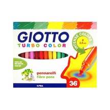 Giotto Turbo Color 36'lı Keçeli Kalem Kutu Su Bazlı Mürekkep İle Uzun Süre Dayanıklı