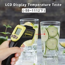 Pazly Temasız Dijital Termometre -50 C-600 C Lcd Ekranlı Hızlı Ölçüm - Plastik, Aaax2 Pil, -20 C-60 C Depolama