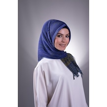 Hürrem Bone Lacivert-Haki Pratik Hazır Geçmeli Tesettür Eşarp Kesik Elyaf Pil (545491662) Çok Renkli