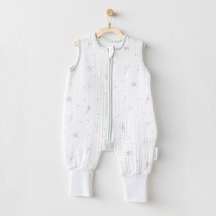 Andywawa Kız Bebek Tulum Romper Love Family Muslin Ac25520 Ekru
