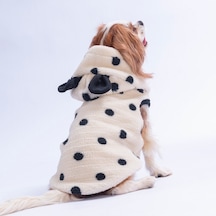 Beyaz Tahoe Plush Yelek Peluş Kulaklı Kedi Köpek Yeleği Kedi Köpek Elbisesi Kedi Köpek Kıyafeti