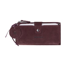 Bloominbag Burgundy Still Lozan Hakiki Süet Çapraz Askılı Telefon Bölmeli Cüzdan Çanta Bordo